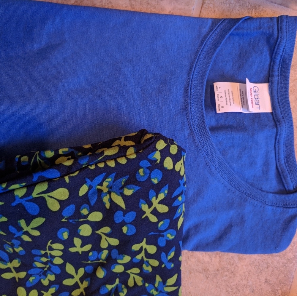 NWOT LLR OS OneSize Leggings outfit set / Lg. Tee